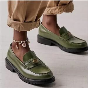 NEW IN BOX- FREE PEOPLE LIV PENNY LOAFERS SERPENT Sz: 6.5 & 7 Ret$128 SOLD OUT